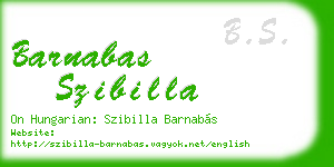 barnabas szibilla business card
